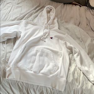 champian white hoodie